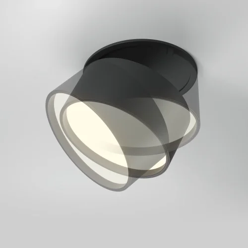 Светильник точечный LED Onda DL024-12W3K-B Maytoni чёрный 1 лампа, основание чёрное в стиле современный хай-тек круглый фото 7