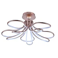 Люстра потолочная LED Flora 2547-10U Favourite розовая золотая на 5 ламп, основание розовое золотое в стиле хай-тек 