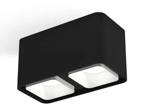Светильник накладной XS7851001 Ambrella light чёрный 2 лампы, основание чёрное в стиле хай-тек современный прямоугольный фото 2