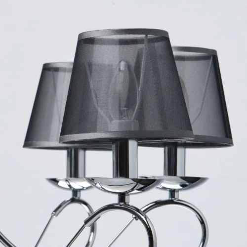 Люстра подвесная Федерика 684012108 MW-Light чёрная на 8 ламп, основание хром в стиле классический  фото 4