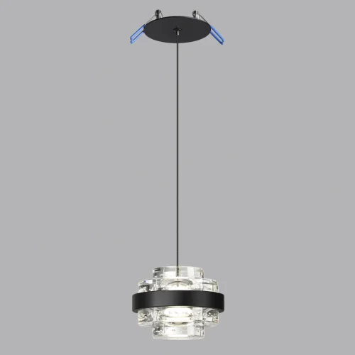 Светильник подвесной LED Klot 5031/6L Odeon Light прозрачный 1 лампа, основание чёрное в стиле современный встраиваемый фото 7