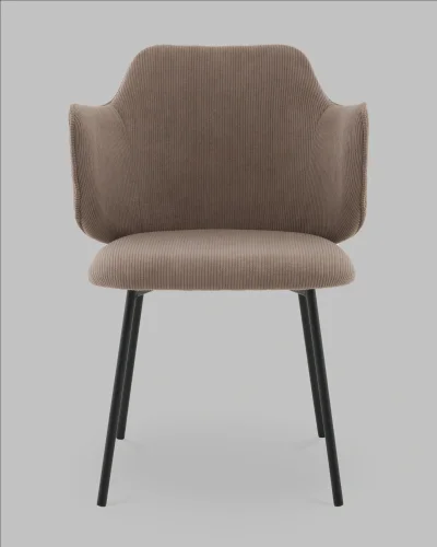 Стул Джиннет велюр капучино УТ000041753 Stool Group, капучино/велюр, ножки/металл/чёрный, размеры - ***** фото 2 Стул Джиннет велюр капучино УТ000041753 Stool Group, капучино/велюр, ножки/металл/чёрный, размеры - ***** фото 2