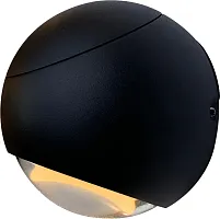 Настенный светильник уличный LED Linse 4391-1W Favourite уличный IP54 чёрный на 1 лампу, плафон чёрный в стиле современный LED