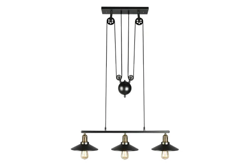 Светильник подвесной Scale Loft 175-3 iLamp чёрный 3 лампы, основание чёрное в стиле лофт 