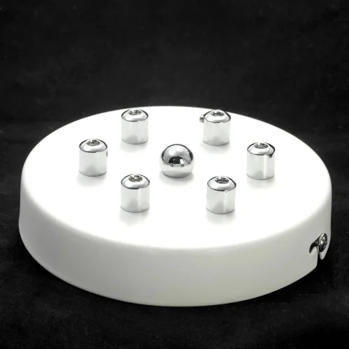 Люстра подвесная Bisbee GRLSP-8098 Lussole белая на 6 ламп, основание белое в стиле современный  фото 5