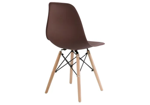 Пластиковый стул Eames PC-015 brown 11899 Woodville, коричневый/, ножки/массив бука дерево/натуральный, размеры - ****460*520 фото 5