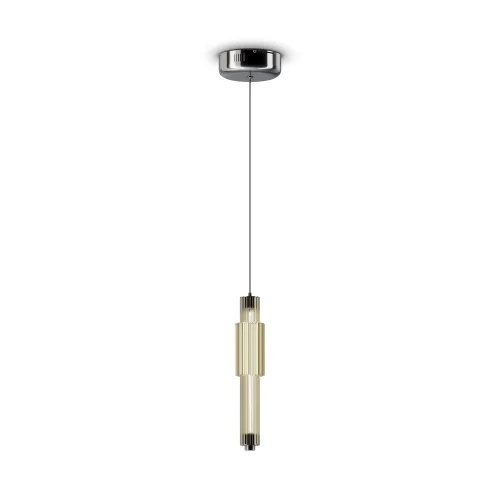 Светильник подвесной LED Verticale MOD308PL-L9CG3K Maytoni янтарный на 1 лампу, основание хром в стиле фото 2