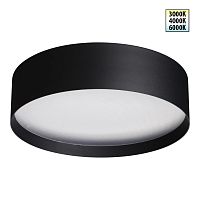 Светильник потолочный LED с переключателем цветовой температуры Orbis 359601 Novotech белый чёрный на 1 лампу, основание чёрное в стиле современный хай-тек круглый