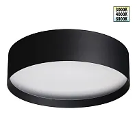 Светильник потолочный LED с переключателем цветовой температуры Orbis 359601 Novotech белый чёрный на 1 лампу, основание чёрное в стиле современный хай-тек круглый