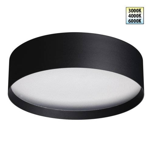 Светильник потолочный LED с переключателем цветовой температуры Orbis 359601 Novotech белый чёрный на 1 лампу, основание чёрное в стиле современный хай-тек круглый