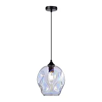 Светильник подвесной Idesia SL1188.413.01 ST-Luce прозрачный разноцветный 1 лампа, основание чёрное в стиле современный выдувное