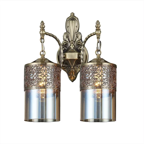Бра Эмир CL467323 Citilux бежевый янтарный на 2 лампы, основание бронзовое в стиле восточный кантри 