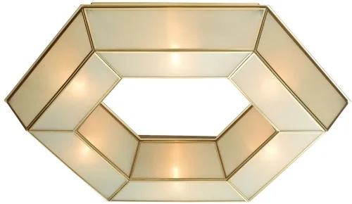 Люстра потолочная Politop 4120-6C Favourite белая на 6 ламп, основание золотое в стиле современный 