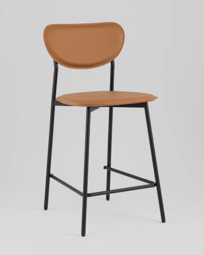 Стул барный Minnie, коричневый УТ000039217 Stool Group, коричневый/экокожа, ножки/металл/чёрный, размеры - *****