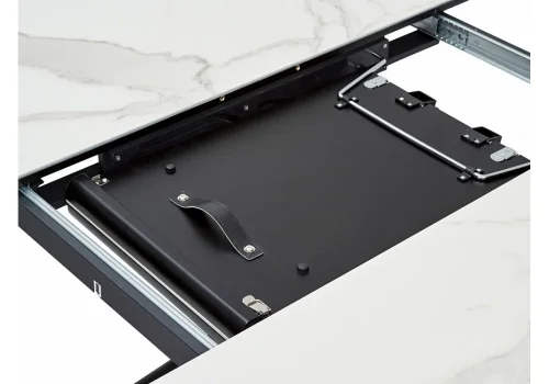 Стеклянный стол Voland bianco TL-45 испанская керамика / black / белый мрамор 378550 Woodville столешница белая из камень фото 8