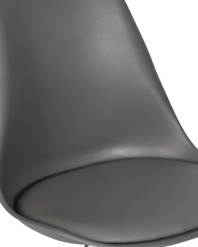 Офисное кресло набор 2 шт. SET-2 635DPP-LMZL MICKEY, цвет темно-серый (GR-04) Dobrin, /экокожа, ножки/металл/хром, размеры - 810*915***670*670 фото 8