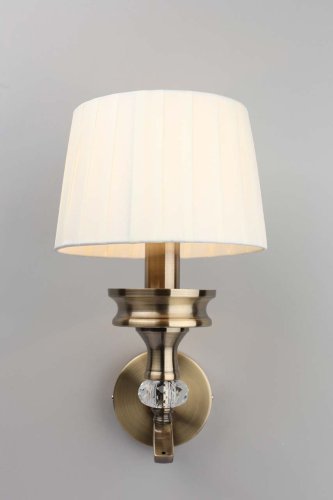 Бра Arosio OML-88411-01 Omnilux бежевый на 1 лампа, основание бронзовое в стиле классический  фото 2
