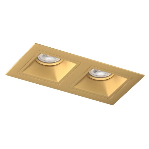 Светильник точечный Domino D5230303GMOD Lightstar золотой на 2 лампы, основание золотое в стиле современный прямоугольный Светильник точечный Domino D5230303GMOD Lightstar золотой на 2 лампы, основание золотое в стиле современный прямоугольный