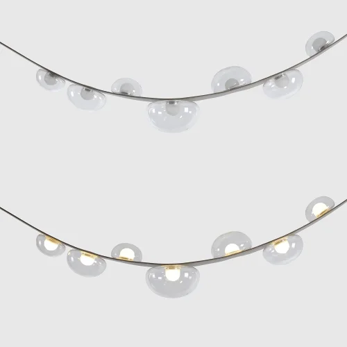 Светильник подвесной LED BOSQUE SP7 L3000 GREY/TRANSPARENT Crystal Lux прозрачный на 7 ламп, основание серое в стиле современный фото 3