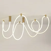 Светильник подвесной LED LSP-7215 Lussole белый 1 лампа, основание матовое золото в стиле хай-тек модерн 