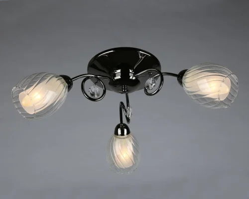 Люстра потолочная Anjou OML-31607-03 Omnilux белая на 3 лампы, основание чёрное в стиле современный  фото 2