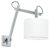 Бра MECCANO 766619 Lightstar белый 1 лампа, основание хром в стиле современный 