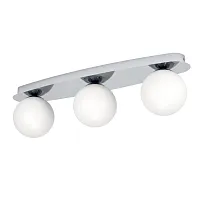 Светильник потолочный Castrovido 902096 Eglo белый на 3 лампы, основание хром в стиле современный шар