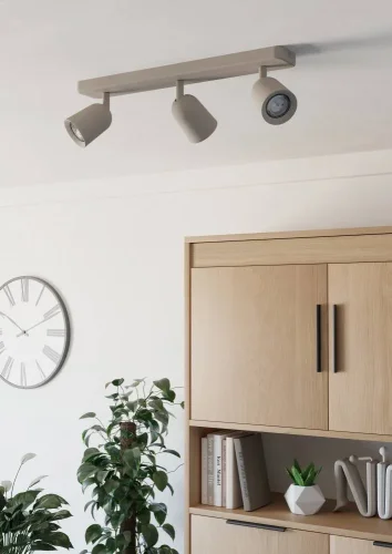 Спот с 3 лампами Camaldoli 902345 Eglo бежевый GU10 в стиле современный фото 3 Спот с 3 лампами Camaldoli 902345 Eglo бежевый GU10 в стиле современный фото 3