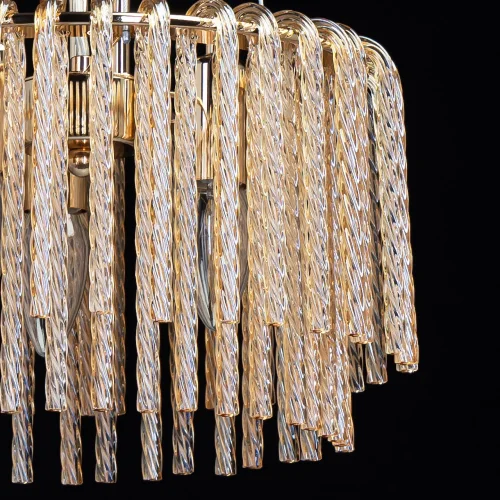 Светильник подвесной Лавиния 443010703 MW-Light янтарный 3 лампы, основание золотое в стиле классический  фото 5