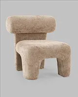Кресло лаунж Voma, мокка УТ000041679 Stool Group, мокка/велюр, ножки/ткань/бежевый, размеры - *****мм