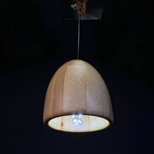 Светильник подвесной Large Oak D21 73480-22 ImperiumLoft коричневый бежевый 1 лампа, основание бежевое коричневое в стиле скандинавский  фото 8