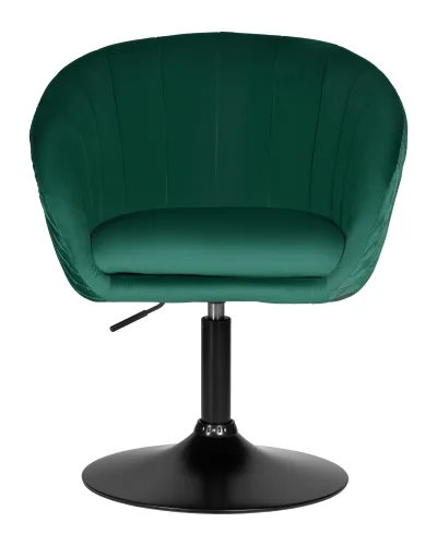 Кресло дизайнерское  8600_BlackBase-LM EDISON BLACK, цвет сиденья зеленый велюр (1922-9), цвет основания черный Dobrin, зелёный/велюр, ножки/металл/чёрный, размеры - 750*900***600*570 фото 6