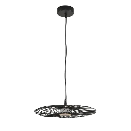 Светильник подвесной LED Camomile 8379/9L Lumion чёрный на 1 лампу, основание чёрное в стиле лофт 
