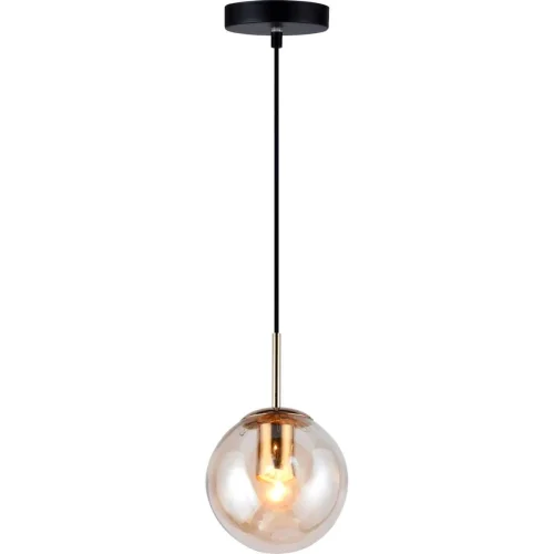Светильник подвесной Rise 2033/03/01P Stilfort прозрачный 1 лампа, основание золотое в стиле современный шар