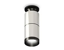 Светильник накладной Techno spot XS6305080 Ambrella light серебряный 1 лампа, основание чёрное в стиле современный круглый