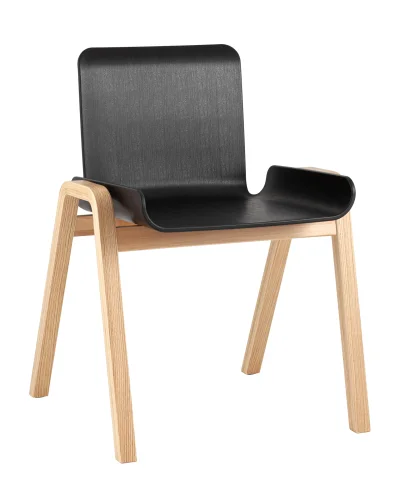 Стул Harbour, черный УТ000036002 Stool Group, чёрный/пластик, ножки/дерево/бежевый, размеры - ****557*558