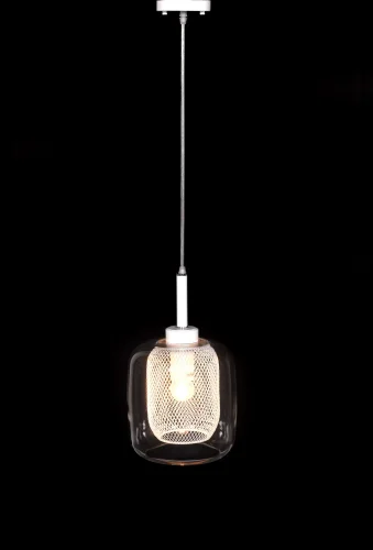 Светильник подвесной Bessa LDP 11337 WT Lumina Deco прозрачный белый 1 лампа, основание белое в стиле современный лофт  фото 3