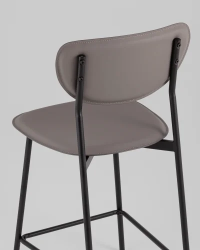Стул барный Minnie, серый УТ000039218 Stool Group, серый/экокожа, ножки/металл/чёрный, размеры - ***** фото 7