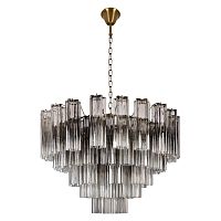 Люстра подвесная Мурано / Murano 10580/800 Ash LOFT IT чёрная дымчатая на 18 ламп, основание бронзовое в стиле современный арт-деко 