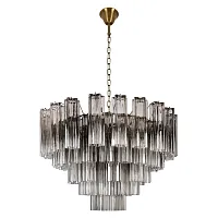 Люстра подвесная Мурано / Murano 10580/800 Ash LOFT IT чёрная дымчатая на 18 ламп, основание бронзовое в стиле современный арт-деко 