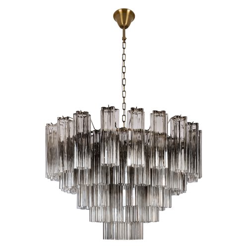 Люстра подвесная Мурано / Murano 10580/800 Ash LOFT IT чёрная дымчатая на 18 ламп, основание бронзовое в стиле современный арт-деко Люстра подвесная Мурано / Murano 10580/800 Ash LOFT IT чёрная дымчатая на 18 ламп, основание бронзовое в стиле современный арт-деко