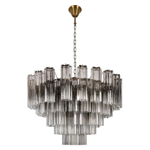 Люстра подвесная Мурано / Murano 10580/800 Ash LOFT IT чёрная дымчатая на 18 ламп, основание бронзовое в стиле современный арт-деко 