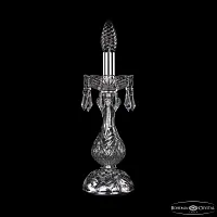Настольная лампа 1403L/1-31 Ni Bohemia Ivele Crystal без плафона 1 лампа, основание никель металл хрусталь в стиле классический sp
