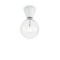 Светильник накладной WINERY PL1 BIANCO Ideal Lux без плафона 1 лампа, основание белое в стиле классический круглый