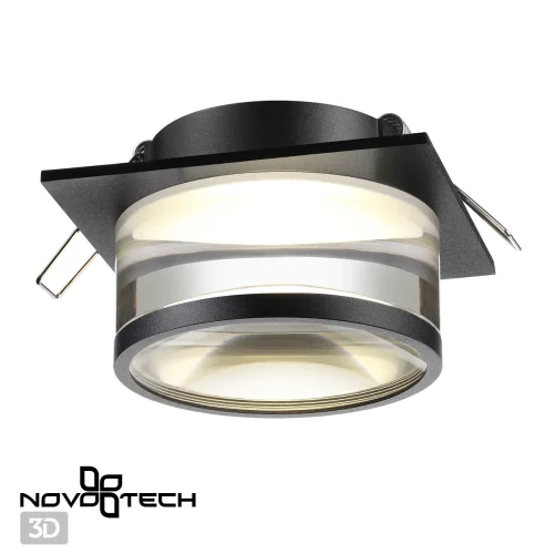 Светильник точечный Gem 370916 Novotech прозрачный 1 лампа, основание чёрное в стиле современный  фото 4