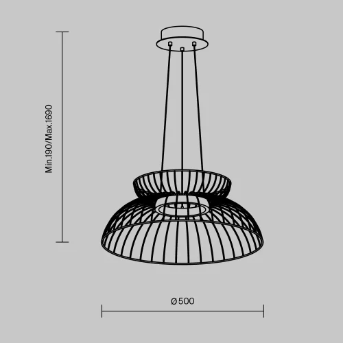 Светильник подвесной LED Citrus FR5398PL-L6B Freya чёрный на 1 лампу, основание чёрное в стиле современный фото 11