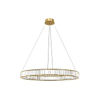 Светильник подвесной LED Crystal ring 10135/800 Gold LOFT IT прозрачный 1 лампа, основание золотое в стиле современный кольца