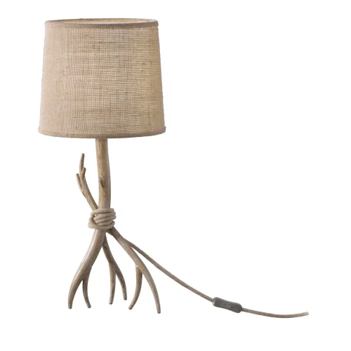 Настольная лампа SABINA 6181 Mantra бежевая 1 лампа, основание бежевое дерево металл в стиле кантри  фото 2