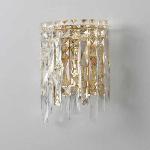 Бра ABRIL AP2 GOLD Crystal Lux прозрачный на 2 лампы, основание золотое в стиле классический фото 5
