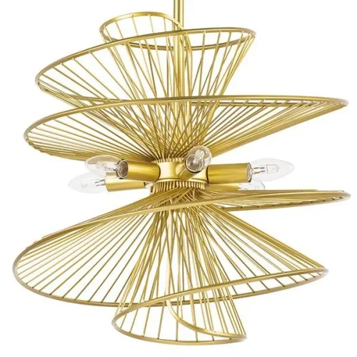 Люстра на штанге Zeta 728163 Lightstar золотая на 6 ламп, основание золотое в стиле современный арт-деко  фото 3